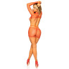 Leg Avenue - Mini Robe Manches Longues Net Taille Unique - Rouge